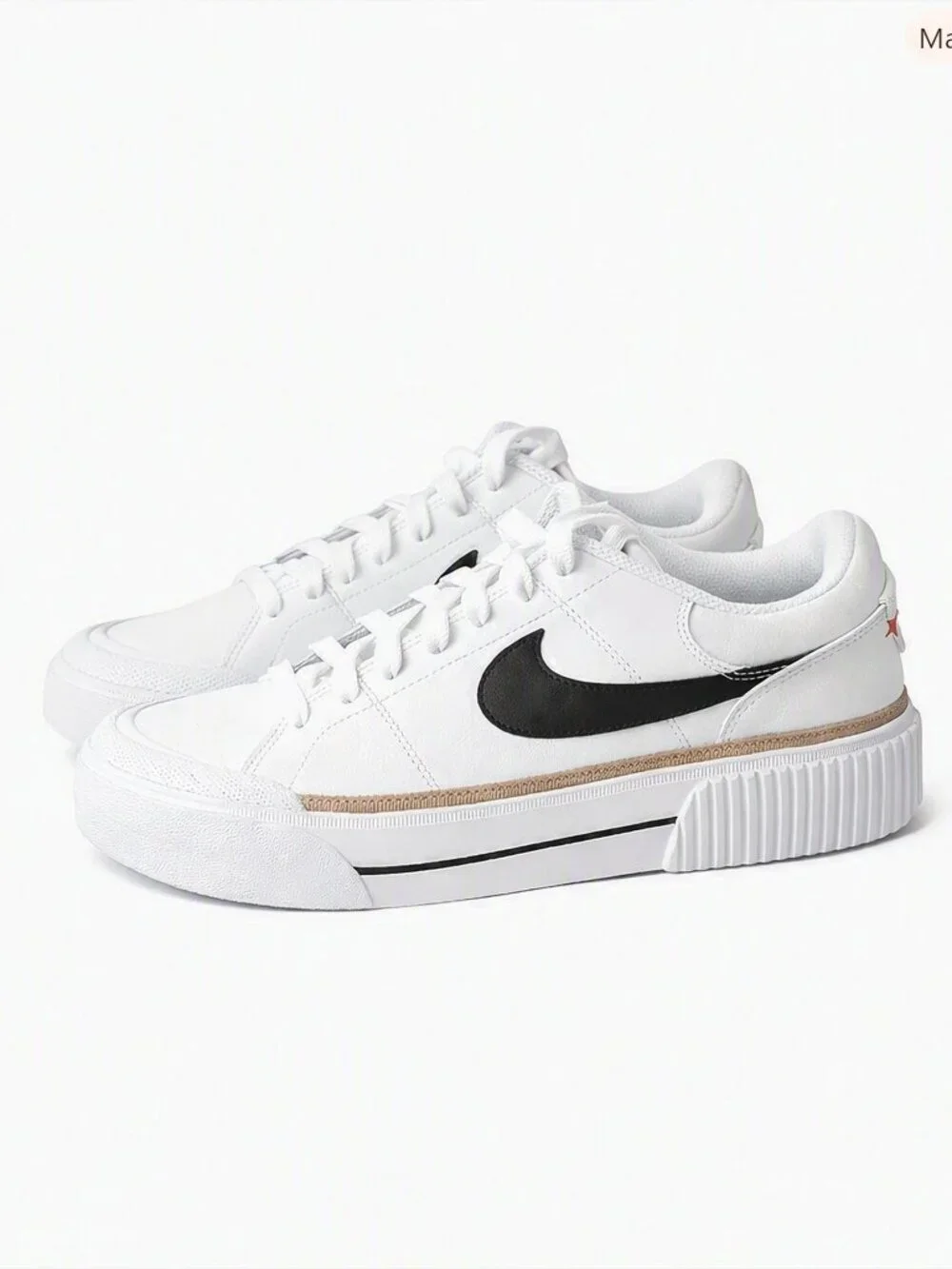 Nike Court Vision Low Next Nature White/Black Men’s 9.5, Minor Factor flaws